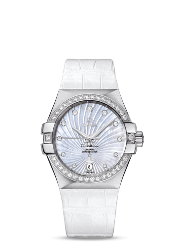 Omega Constellation Co-Axial 35 Stainless Steel / Diamond / MOP Supernova / Alligator